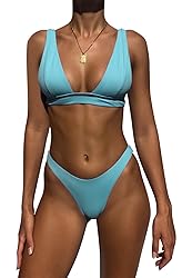 Bathing Suits for Women Deep V Neck Sexy Two Piece