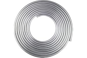 TUBPRO 3/8 Fuel Line, 10FT Transmission Line, 3003 Grade Aluminium Tubing for Brake Line, Metal Gas Line, Refrigeration Equip