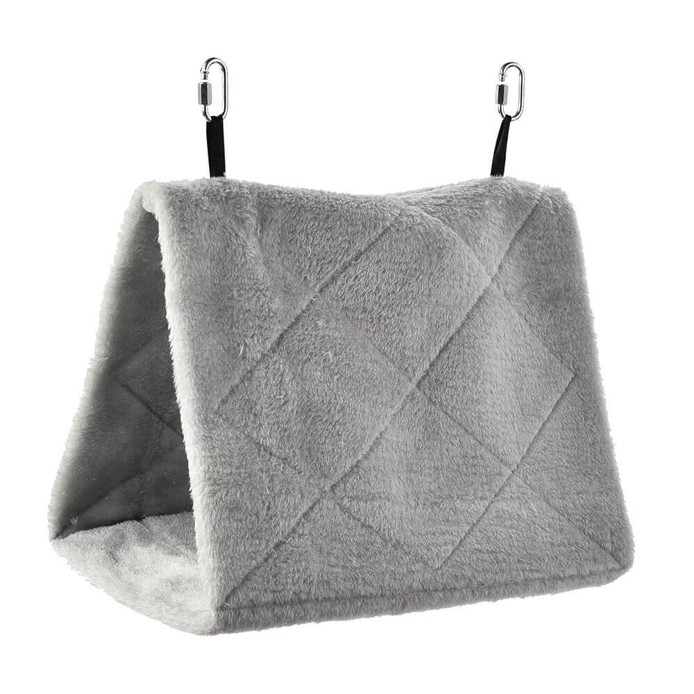 Parrot Essentials Large Bird House Snuggle Hut Hideaway for Parrots, Budgies and Other Birds - Fun Coloured Soft, Cozy Hanging Tent Sack for Resting and Hiding - Toy Hammock Tent Makes Them Feel Safe