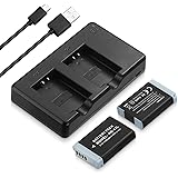 Powerextra 2-Pack NB-13L Battery and Rapid Dual USB Charger for Canon PowerShot G7 X Mark ii, G1 X Mark iii, G5 X, G7 X, G9 X