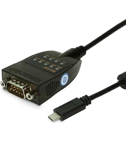 USB-C Zu Seriellem Adapterkabel 40 Cm – USB-C Auf RS232 (DB9) Für Windows, MacOS, Linux