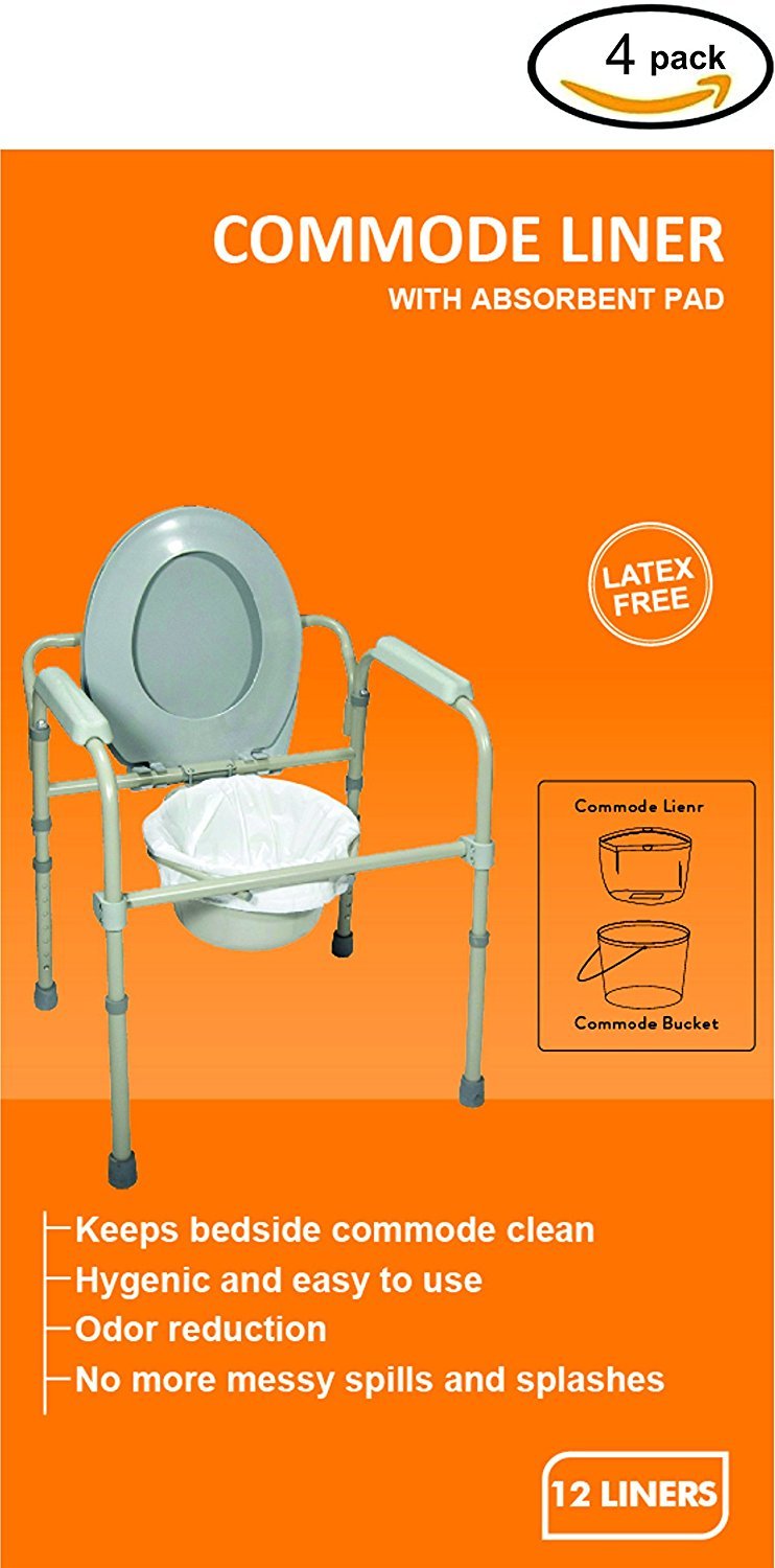 Buy KosmoCare Disposable Bedside Commode Pail Liners; 12 Liners