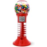 Gumball Machine Lil Wizard&trade; 3D Printed Spiral Gum Ball Machine &ndash; 27" | Small Real Vending Machines with $0.25 Spin Coin Mechanism - Great Gift-Ready - RED