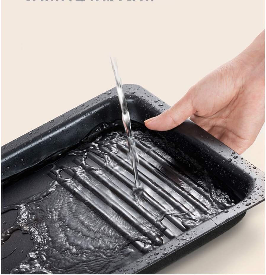 review zaizai Electric Grill Hot Pot 2200W Fast Heat BBQ Smokeless Grill Non-Stick Pan for Indoor and Outdoor Barbecue Hot Pot Suitable for 3-6 People