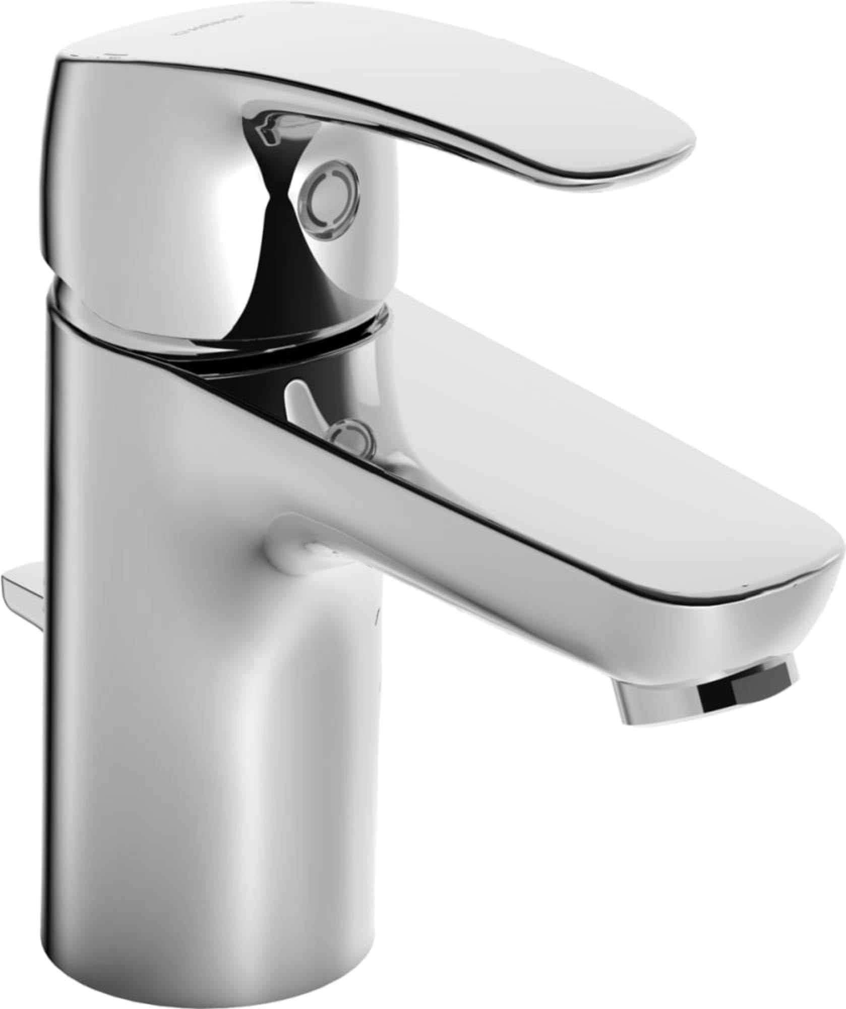 Hansa 45042283 Hansapinto DN15 Single-Lever Mixer Tap with Drain Fitting (Metal) and Pull Actuation, Constant Flow Rate 6 l/min, Projection 107 mm, Chrome