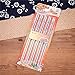 10 Pcs (5 Pairs) Butterfly Design Silver Stainless Steel Chopsticks