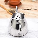 Stainless Steel Teapot with Infuser 52oz 1.5L 5-6 Cups Silver view 4