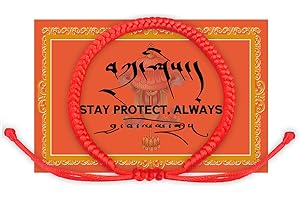 HD WOOD CRAFT Authentic Blessed Tibetan Monks Handmade Dorje Knot Protection Bracelet with a Talisman, Red String Bracelet Gifts for Women and Men, Mens Bracelet Rope, Handmade Bracelet For Protection and Fortune