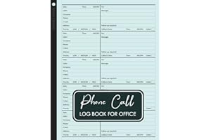 Phone Call Log Book for Office: Business Call Log Book With 550 Spaces for Phone Calls and Voicemail Recording