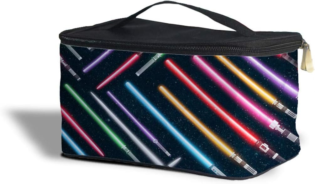 Rainbow Rules Lightsabers Star Wars Inspired Cosmetics Storage Case - One Size Cosmetics Storage Case - Makeup Zipped Travel Bag
