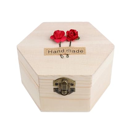 Sharplace Rosen-Duftseifen in Geschenk Holz Box, Konservierte Rosenduft Steigung-Farben-Badeseife Rose in Geschenkbox Bestes 