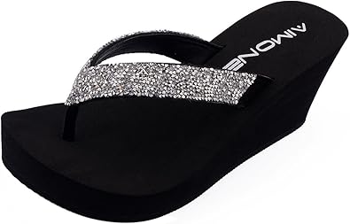 rhinestone flip flops amazon