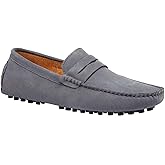 JIONS Mens Driving Penny Loafers Suede Moccasins Slip On Casual Dress Boat Shoes