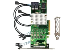 SAS HBA Card Compatible with 9211-8i & LSI 9300-8i IT Mode PCIe SATA Expansion Card, 8-Port 12Gbps PCIe 3.0 x8, SAS Expander 