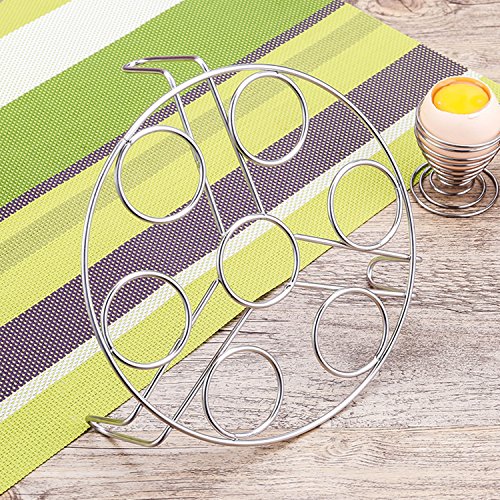 Egg Steamer Rack, Foseal Stainless Steel Trivet Basket Stand for Instant Pot Pressure Cooker, 2 Pack+pot dish clip