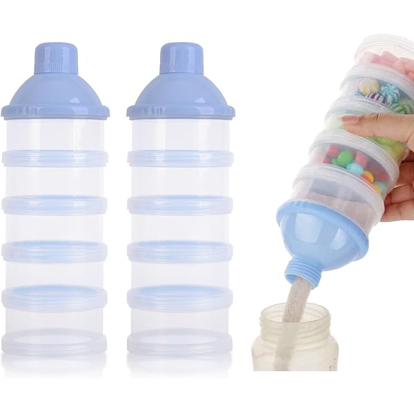 Boîte Doseuse De Lait 5 Compartiments : Pratique, Facile à Nettoyer, Rangement Malin Pour Bébé à La Maison Ou En Balade - 6