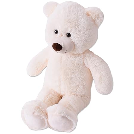 TE-Trend XL Plüsch Teddybär Riesen Teddy Kuscheltier Kuschelteddy Bär 80cm beige Plüschbär sitzend