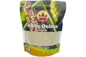 Kehar Foods White Quinoa - 800g | High-Protein Superfood | Gluten-Free, Non-GMO, Vegan, Organic | Ideal for Salads, Bowls, an