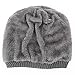 Novawo Men's Knit Thicken and Fleece Lining Beanie Hat Winter Slouchy Warm Cap Black
