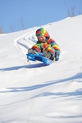 Dantoy Kids Sledge with Brakes Blue Toboggan Bob Sled for Winter Snow view 2