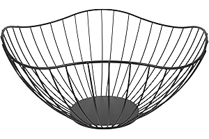 BIUDECO Modern Wire Fruit Basket Storage for Table Counter Metal Fruit Bowl Organizer