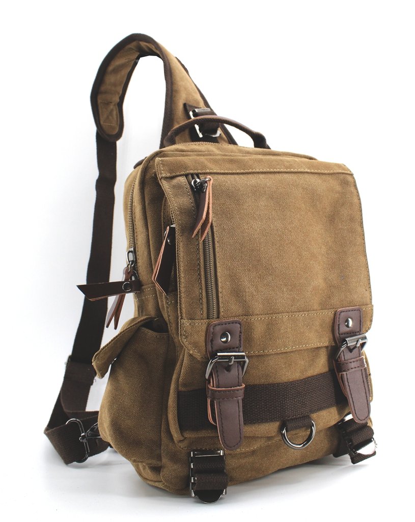 jiao miao canvas shoulder backpack