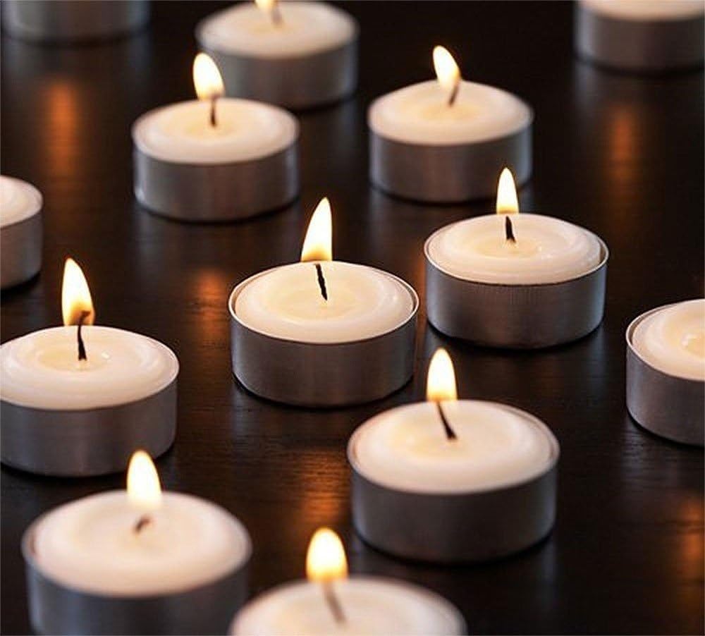 Zion Judaica Quality Tealight Candles Unscented Set of 120 - Stark White by Zion Judaica Ltd