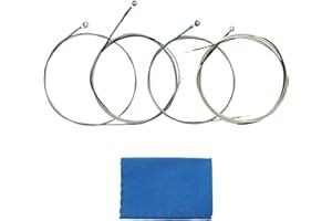 JYsun Cello Strings 1 Full Set A-D-G-C Steel Core Aluminum Magnesium Wound for Size 1/4 1/2 3/4 4/4 with 1 Piece Cleaning Cloth for Musical Instrument