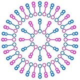 Hestya 50 Pieces Bubble Wands Bubbles with Wand for Kids and Party, Blue and Pink