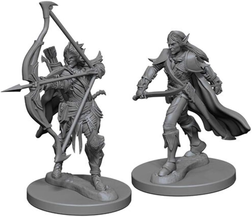 Pathfinder: Deep Cuts Unpainted Miniatures: Elf Female Fighter, White