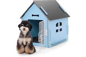 ALBAD Dog House Indoor for Small Dogs or Cats, Cozy Wooden Design, Small Indoor Bed House, with Air Vents and Elevated Floor Warm Dog Cave