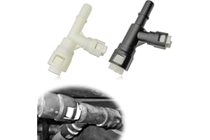 Pleoos 2PCS Car Heater Inlet Hose Fitting 15055343 Heater Inlet Hose Connector Tee Compatible with 00-14 GMC Yukon Sierra Chevy Tahoe Suburban Cadillac Escalade (Black & White)