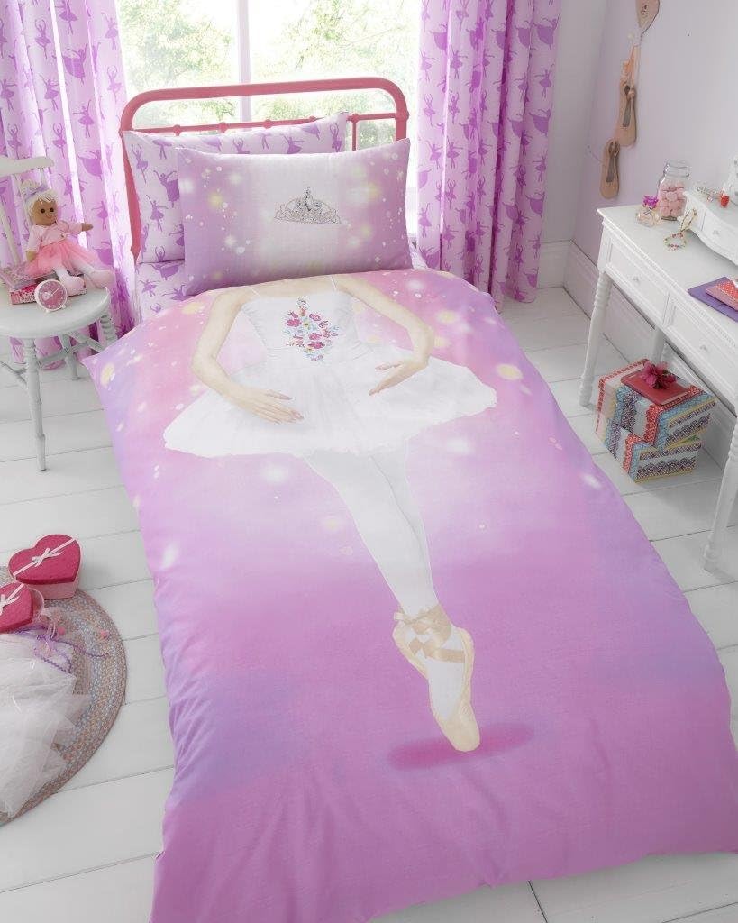 UAREHOME Kids Duvet Sets Bedding Cover And Pillow Case Set (Ballerina)