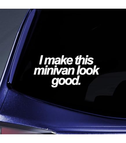 "I Was Cool Once. Now I Drive A Minivan" Vinyl Decal - 6x2.5 Inch Car Window Sticker