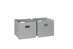RiverRidge Folding Storage Bins with Handles Gray Cube Storage Organizer for Closet, Bedroom & Playroom - Closet Organizers a