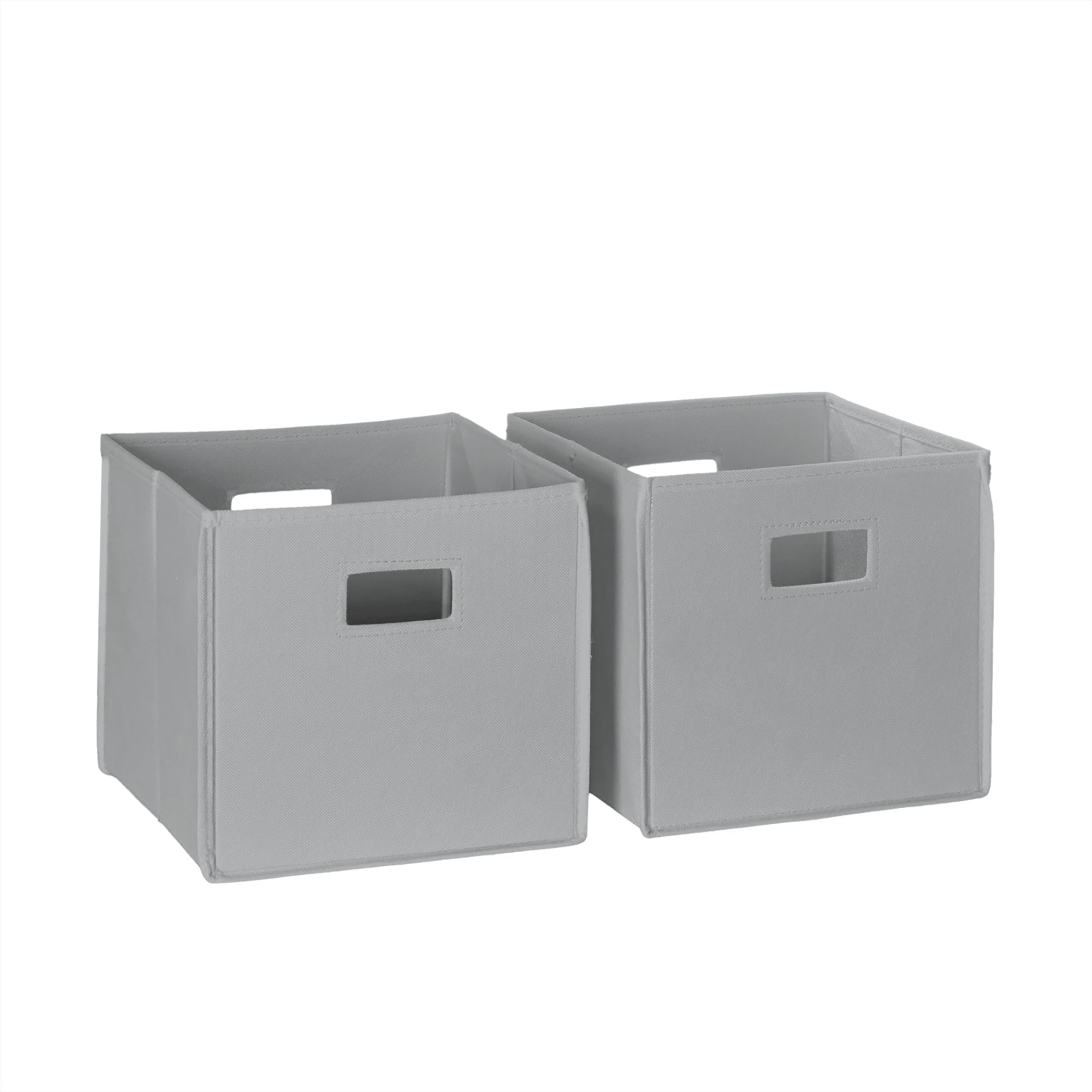Photo 1 of RiverRidge Folding Storage Bins with Handles Gray Cube Storage Organizer forCloset, Bedroom & Playroom - Closet Organizers and Storage Set of 2