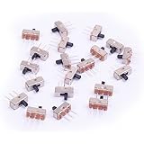 Cylewet 20Pcs 2 Position SPDT 1P2T Mini Vertical Slide Switch with 3 Pins PCB Panel for Arduino (Pack of 20) CYT1024