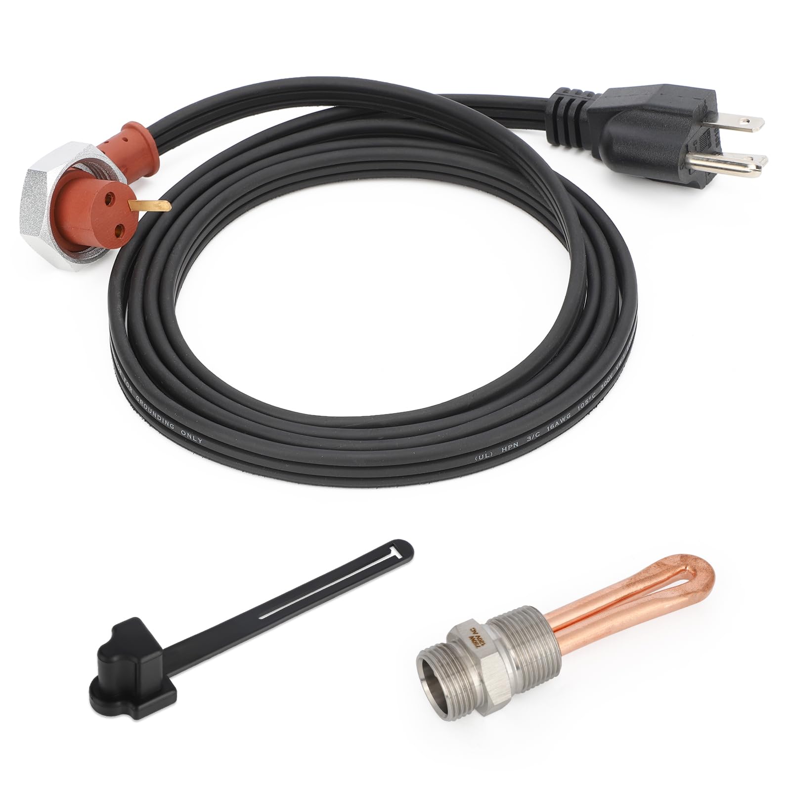 Photo 1 of 3500022 Engine Block Immersion Heater with Cover Cap for Cummins ISB, QSB/Paccar PX-6, PX-7 5.9L 6.7L - 3/4" NPT Thread /120 Volts/750 Watts