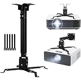 Vphom Projector Mount Ceiling/Wall - Universal 3-in-1 Bracket with Extension Pole&amp; Cable Ties