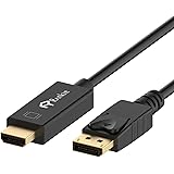 DP to HDMI, Rankie 6 Feet Gold Plated DisplayPort to HDMI HDTV Cable (Black) - R1102