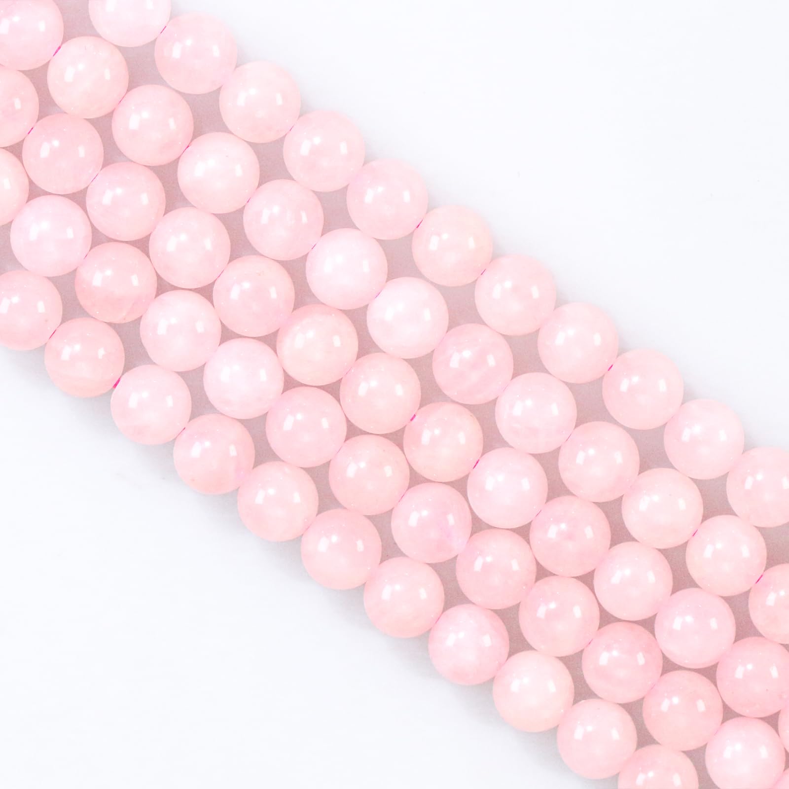 8mm Rose Quartz Beads,45pcs Natural Round Gemstone/Stone Loose Beads for Jewelry Bracelet Making