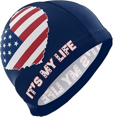 american flag swim cap