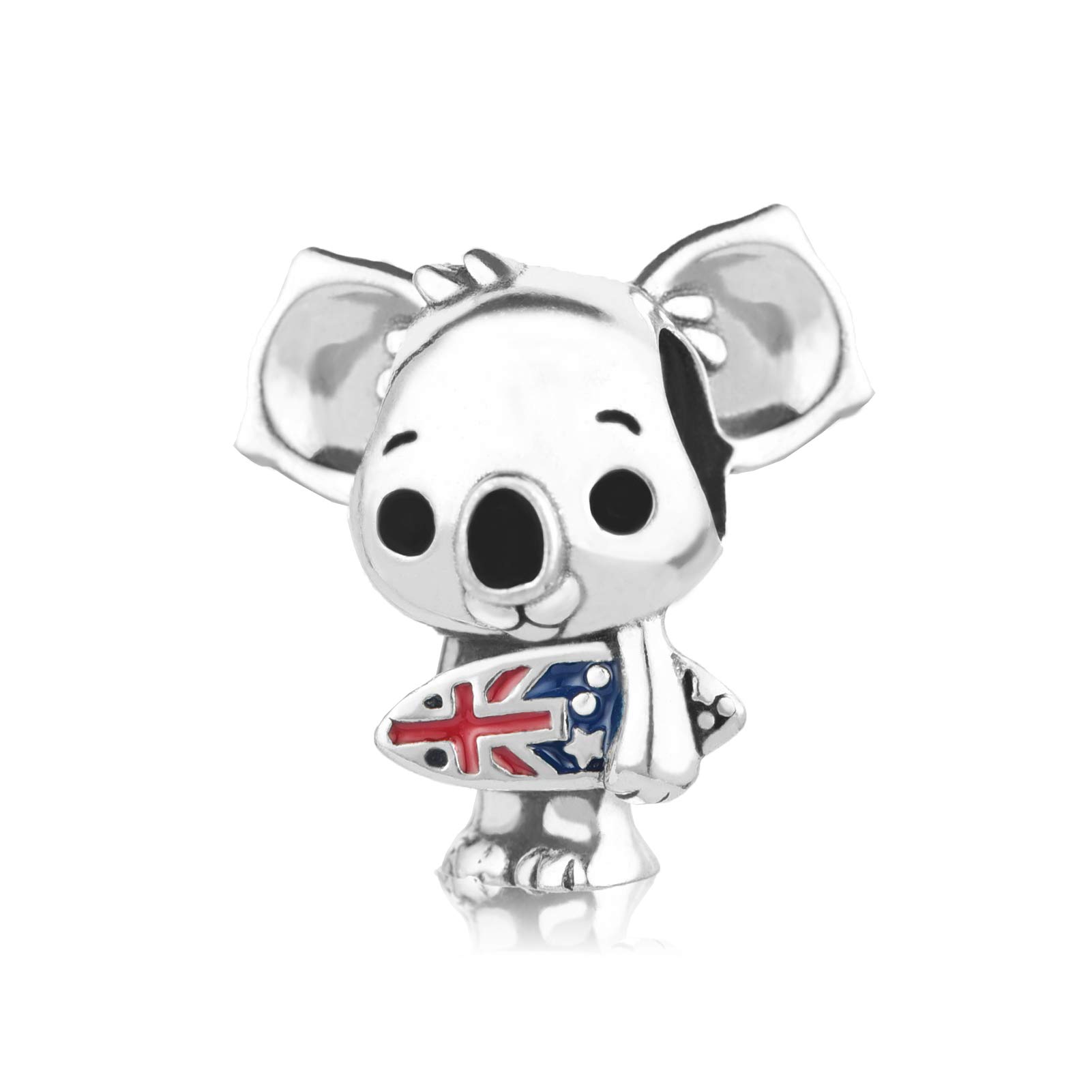 FGT UK Surfer Koala Charm for Bracelets Necklaces Pendants Flag Surfboard Women Girls Daughter Granddaughter