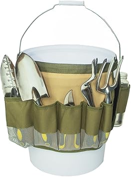 Amazon Zyurong ガーデニングツールバッグ 園芸用具バッグ 工具差し 腰袋 ホルダー付き 取り外し可能 ツールキャリア 収納 多機能 剪定用具ケース 10ポケット ベルト付き Diy 工具 ガーデン