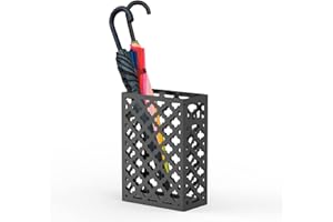 Mango Steam Trellis Umbrella Holder Stand for Home or Office Entryways (Black, Trellis)