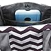 Fit & Fresh Women's Venice Insulated Ice Pack Stylish Adult Lunch Bag, Plum & White Chevron