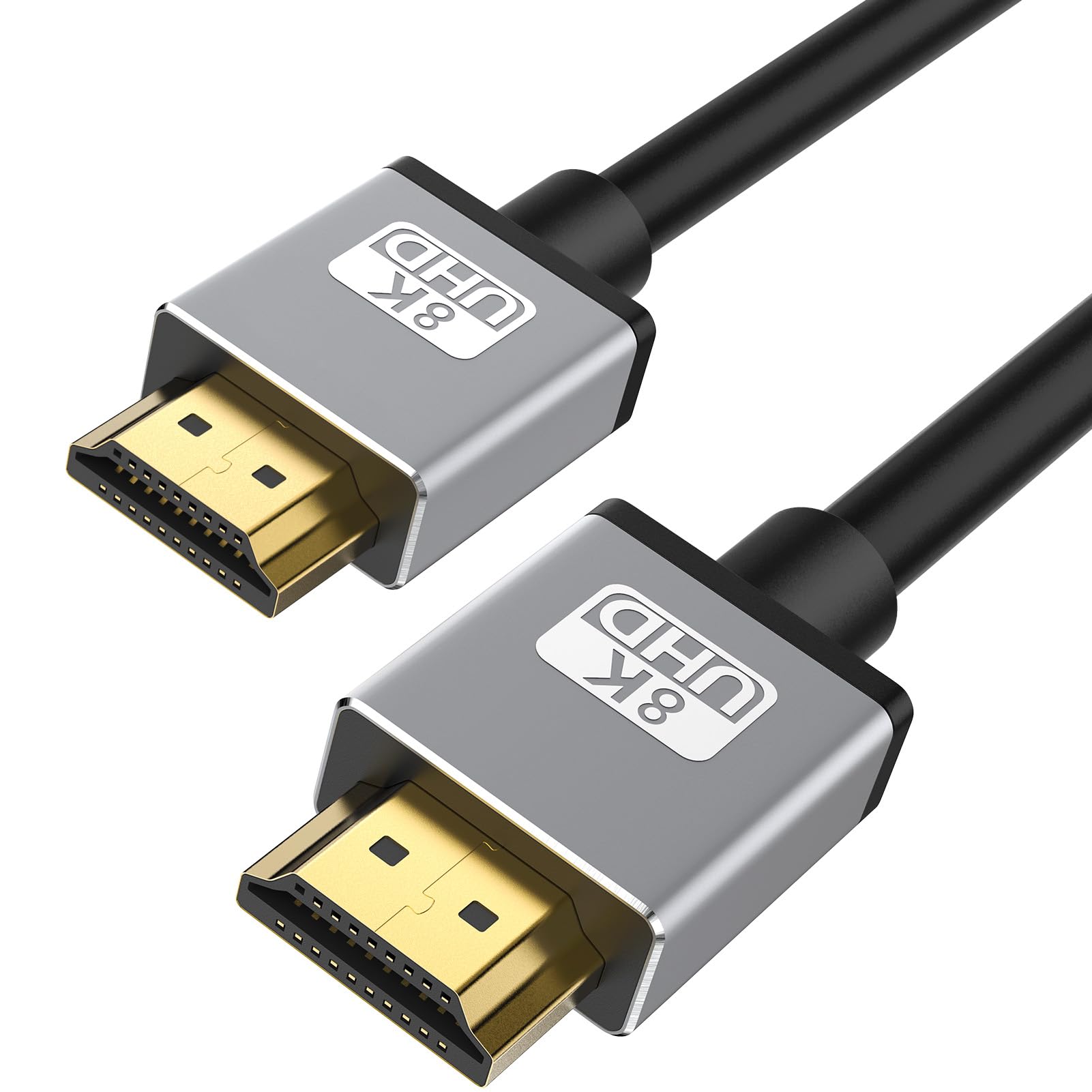 VICRATION HDMI 2.1 Cable,Ultra High Speed 48Gps Plastic VRR/ALLM/QFT 8K@60Hz,4K@120Hz,Dynamic HDR HDMI Cable Connected Dolby Atmos,Xbox Series X, Laptop to Monitor,TV