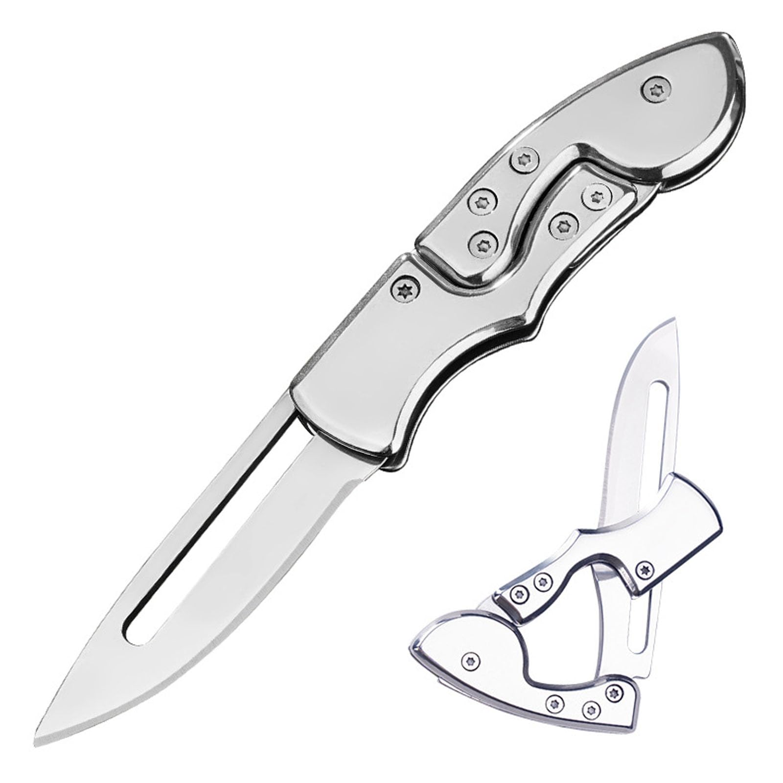 AZHU Pocket Knives & Folding Knives, 5.3 Inch All Steel Tactical Folding Knife, Survival Knife, EDC Pocket Knife, Daily Carry, Outdoor Hunting, Fishing, Camping