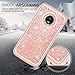 LeYi for Moto G5 Plus Glitter Case, Moto X 2017 / Moto 5G Plus Case with HD Screen Protector, Girls Women Hybrid TPU Hard PC Dual Layer Case for Moto G Plus (5th Generation) Rose Gold