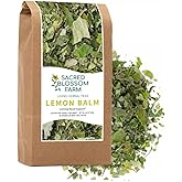 Lemon Balm Tea, Organically Grown in Wisconsin | 4.9 oz | 69 Servings | Sacred Blossom Farm | Herbal Tea & Medicinal Herbs | Loose Leaf | Regenerative Farming | Single Source | Melissa officinalis